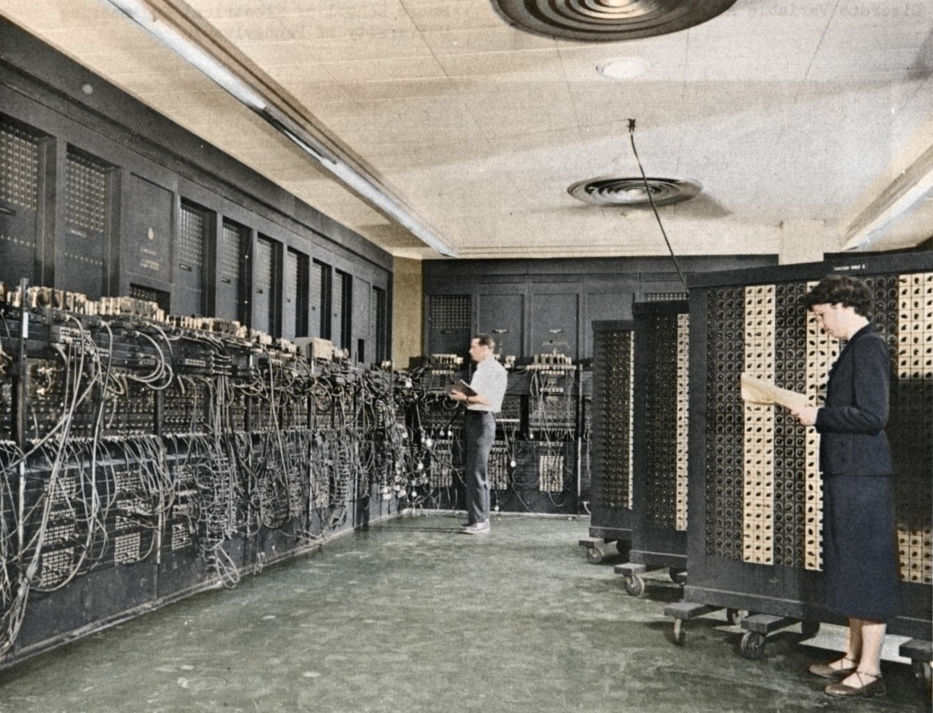 Programmers at the ENIAC, one of the first electronic computers, 1946